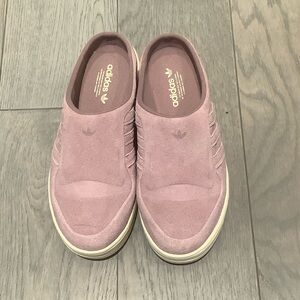 Adidas Women's Mauve Suede Slip-On Sneakers